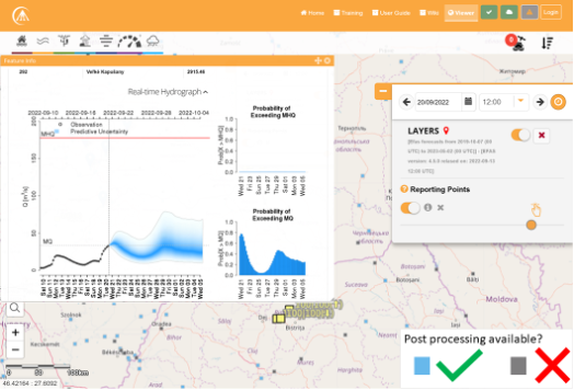 Example EFAS post-processed forecast product on the EFAS-IS.